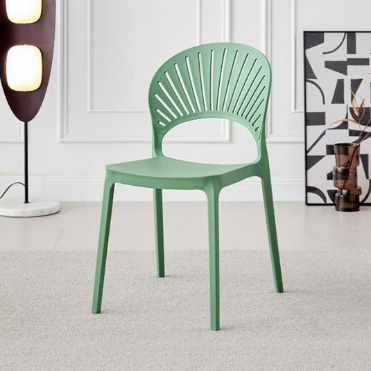 Silla Paraíso, Color Verde Oliva, con Espaldar y Diseño Moderno