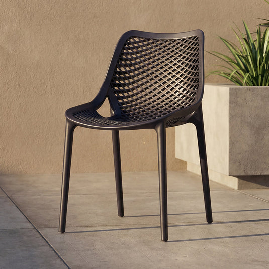 Silla Miame, Negro, con Espaldar y Reposa Brazos