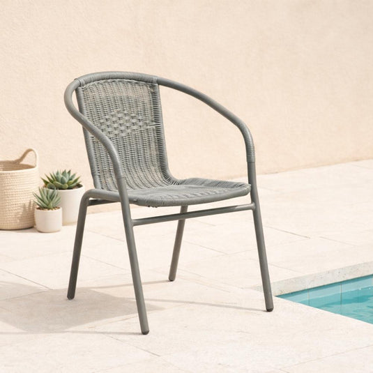 Juego de Terraza Rattan Manila, Color Gris