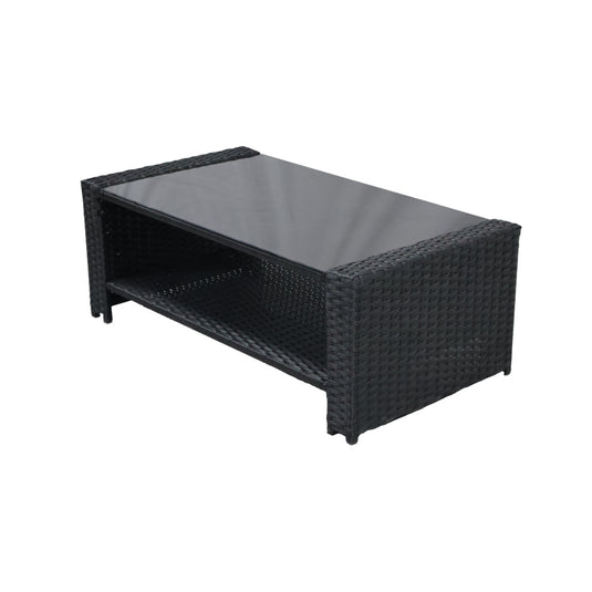 Sala de Terraza Mimbe, Negro y Gris