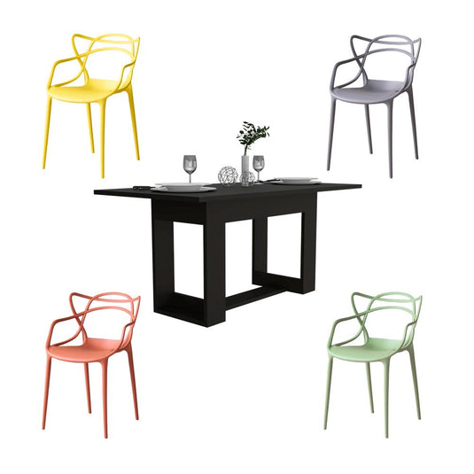 Combo Bistro, Incluye Mesa Comedor y 4 Sillas con Espaldar
