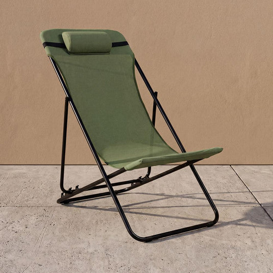 Silla Plegable Reclinable Zambia, Verde, con Tres Posiciones