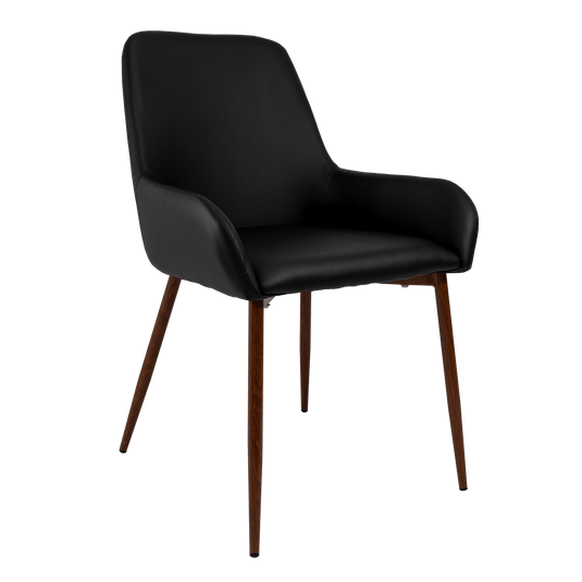 Sillas Clásicas Concept ST1 X4, Negro y Café, con Cómodo Espaldar