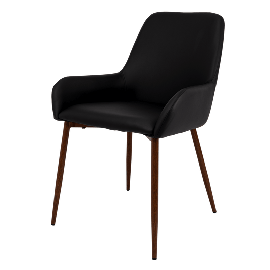 Sillas Clásicas Concept ST1 X2, Negro y Café, con Cómodo Espaldar