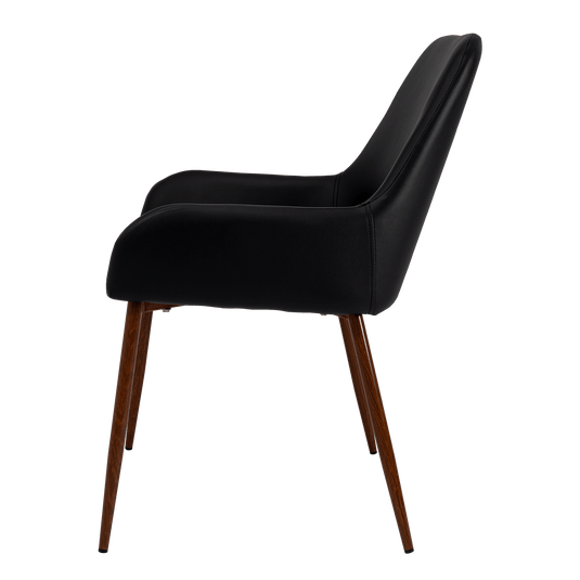 Sillas Clásicas Concept ST1 X2, Negro y Café, con Cómodo Espaldar