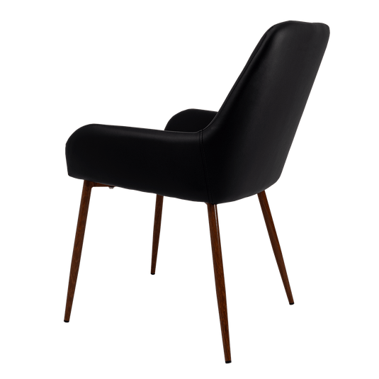 Sillas Clásicas Concept ST1 X2, Negro y Café, con Cómodo Espaldar