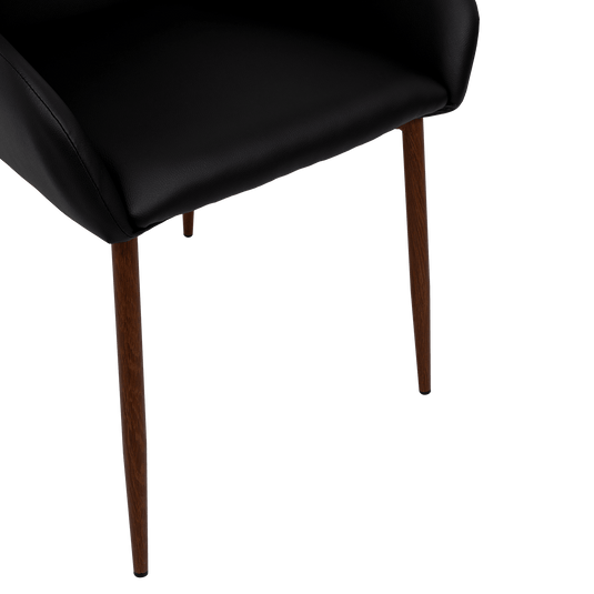 Sillas Clásicas Concept ST1 X2, Negro y Café, con Cómodo Espaldar