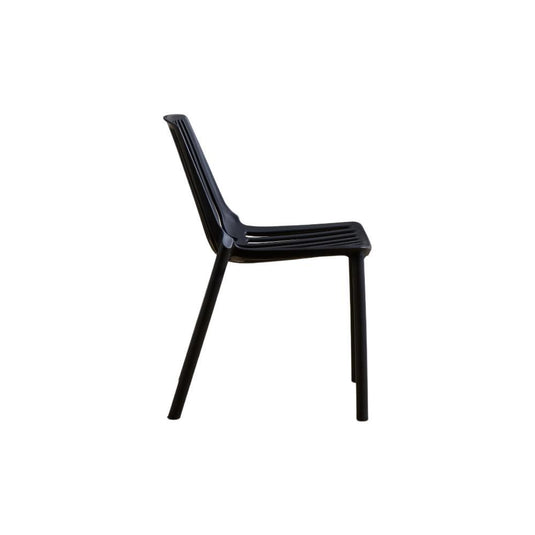 Set de 2 Sillas Tanger, Negro, con Espaldar y Diseño Moderno