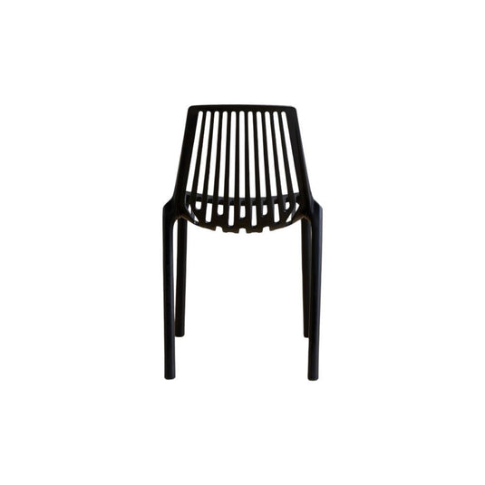 Set de 4 Sillas Tanger, Negro, con Espaldar y Diseño Moderno