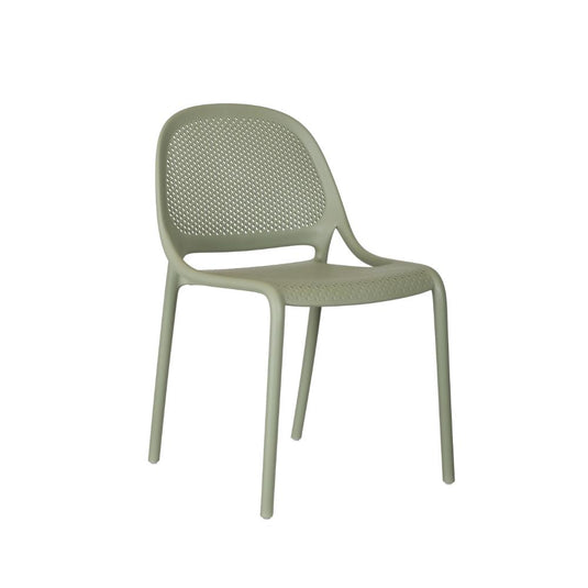 Silla Tolondo, Verde Olivo, Con espaldar redondo transpirable y diseño minimalista