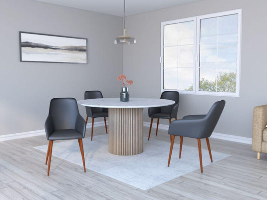 Sillas Clásicas Concept x4, Wengue y Café, con Cómodo Espaldar
