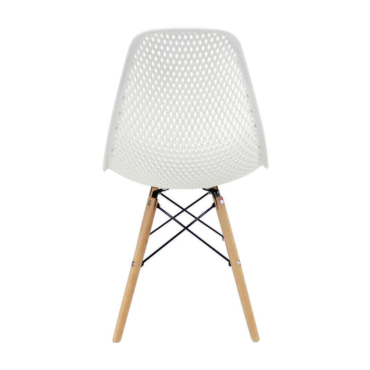 Kit por 4 Silla Air Eames Para Sala Comedor Restaurante - Blanca
