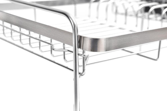 Escurridor de Platos Secoria, Gris Oscuro, en Acero Inoxidable de 2 Niveles