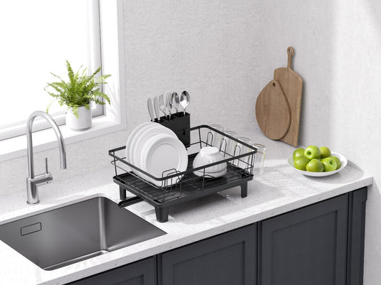 Escurridor de Platos Drip, Negro, Metálico