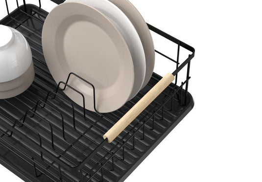 Escurridor de Platos Nova, Negro, Metálico