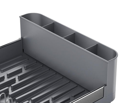 Escurridor de Platos Pureza, Gris Mate, en Acero Inoxidable y Plástico