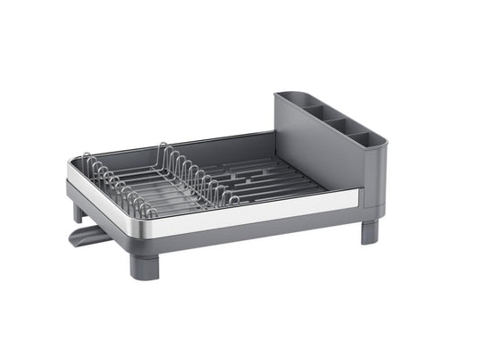 Escurridor de Platos Pureza, Gris Mate, en Acero Inoxidable y Plástico