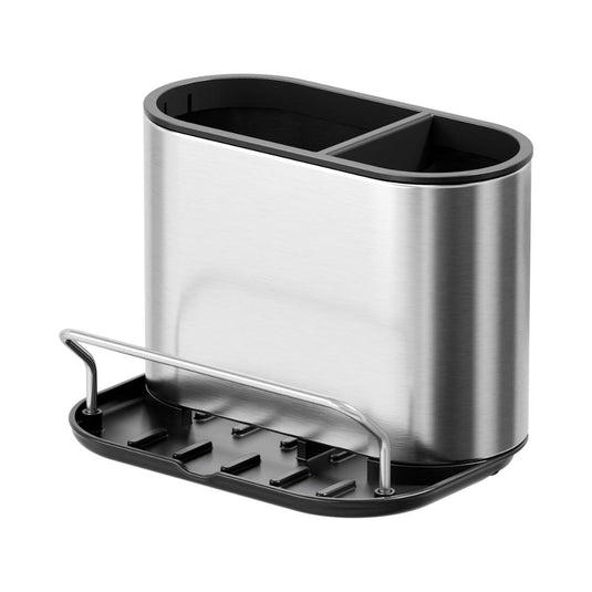 Dispensador Jabón de Platos Fluvora , Negro y Gris Metalizado, 3 en 1