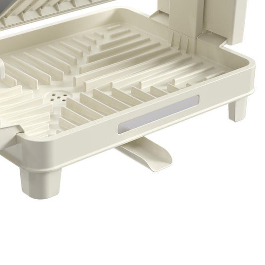Escurridor de Platos Plegable Escurina, Taupe, de 2 Niveles