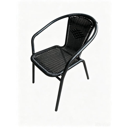 Juego de Terraza Rattan Bari, Color Negro
