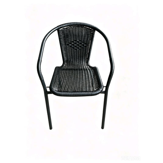 Juego de Terraza Rattan Bari, Color Negro