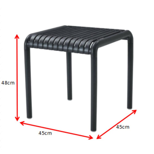 Mesa Lounge Parma, Negro, Pequeña con Diseño Minimalista