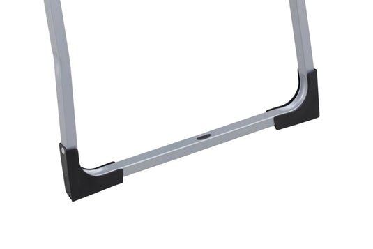 Escalera Tubular Luminas, Gris y Negro, Plagable de 3 Niveles