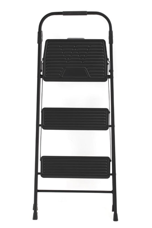 Escalera Tubular Alba, Negro, Plagable de 3 niveles