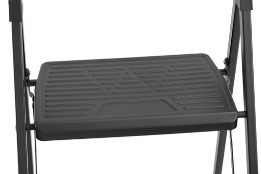 Escalera Tubular Alba, Negro, Plagable de 3 niveles