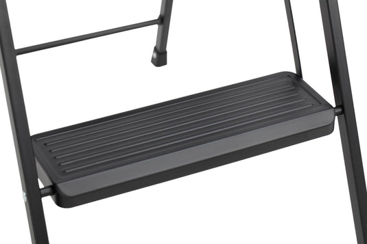 Escalera Tubular Alba, Negro, Plagable de 3 niveles