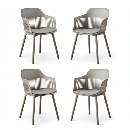 Combo Velia, Incluye una Mesa y 4 Sillas Color Taupe