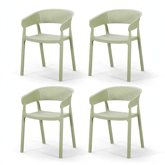 Combo Nebula, Incluye una Mesa y 4 Sillas Color Verde