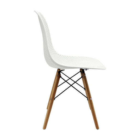 Kit por 2 Silla Air Eames Para Sala Comedor Restaurante - Blanca