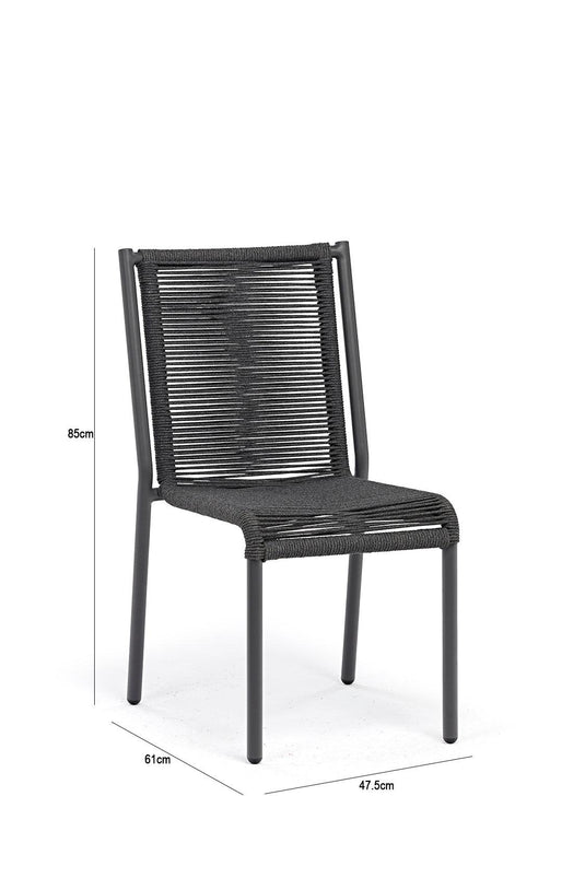 Comedor de Exterior Jónico color Negro para Terraza.