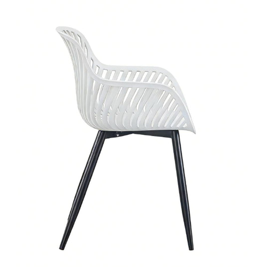 Set de 2 Sillas Victoria, Blanco, con Espaldar Minimalista y Diseño Moderno
