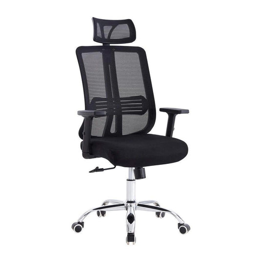 Silla Oficina X-123B, Wengue, con Cómodo Espaldar y Rodachines