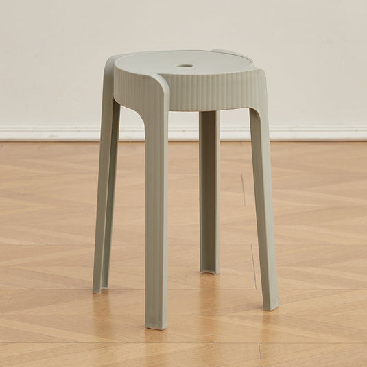 Set de 4 Butacos Apilable Maison, Color Gris Oscuro, Diseño Moderno