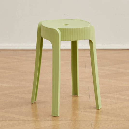Set de 4 Butacos Apilable Maison, Color Verde Oliva, Diseño Moderno