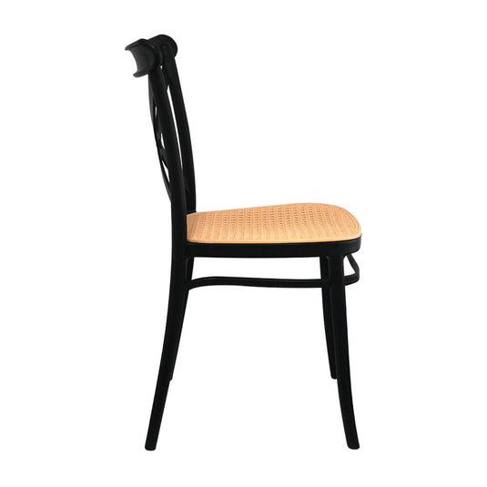 Silla Cross Para Sala Comedor Jardín - 1146 Negro