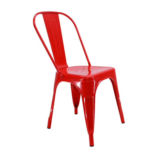 Kit por 2 Silla Tolix Metalica Para Comedor Restaurante - Roja