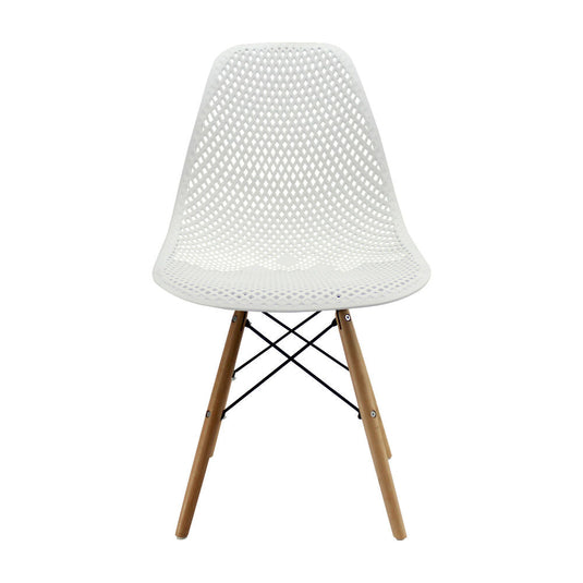 Kit por 2 Silla Air Eames Para Sala Comedor Restaurante - Blanca