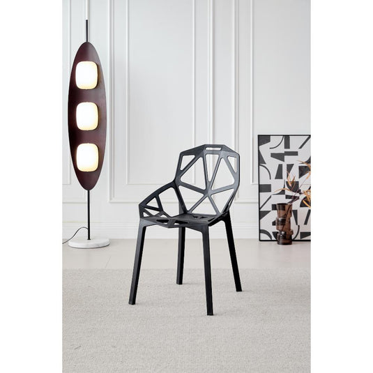 Silla Roxy, Color Negro, Con espaldar y diseño Moderno X4