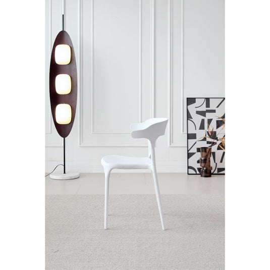 Silla Elena, Color Blanco, Con espaldar y diseño Moderno X2