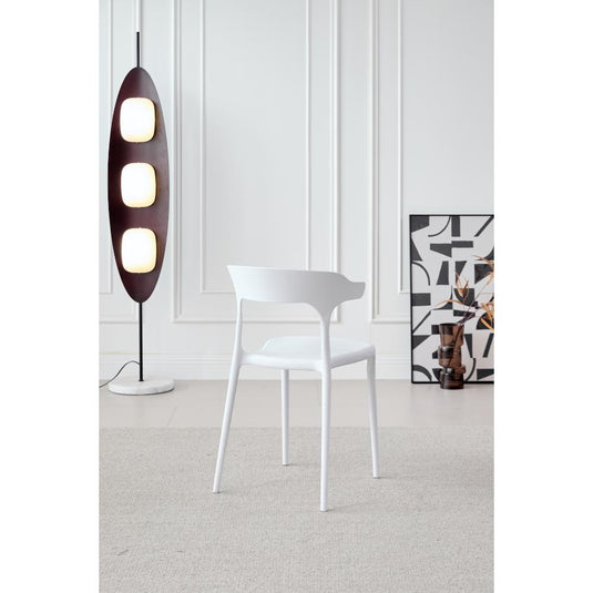 Silla Elena, Color Blanco, Con espaldar y diseño Moderno X2
