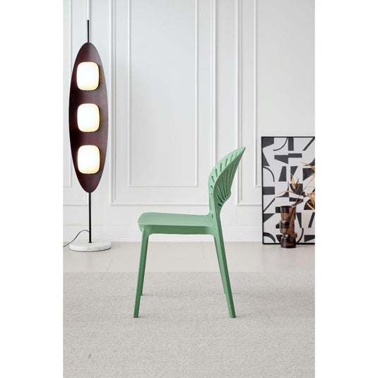 Silla Paraiso, Color Verde Oliva, Con espaldar y diseño Moderno
