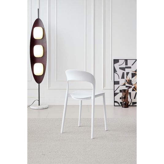 Silla Patrick, Color Blanco, Con espaldar y diseño Moderno X2