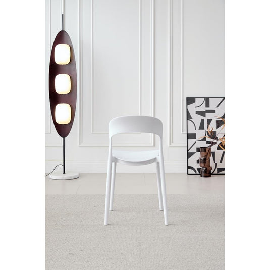 Silla Patrick, Color Blanco, Con espaldar y diseño Moderno X2