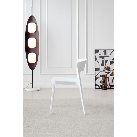 Silla Monaco, Color Blanco, Con espaldar y diseño Moderno X2