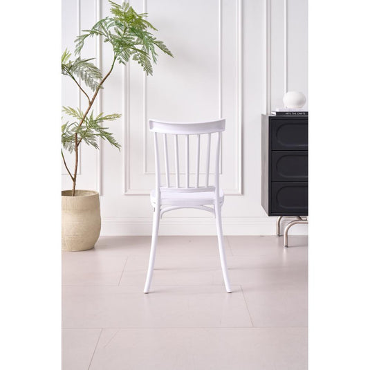 Silla Claus, Color Blanco, Con espaldar y diseño minimalista