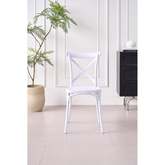 Combo Velum, Incluye una Mesa y 4 Sillas Color Blanco